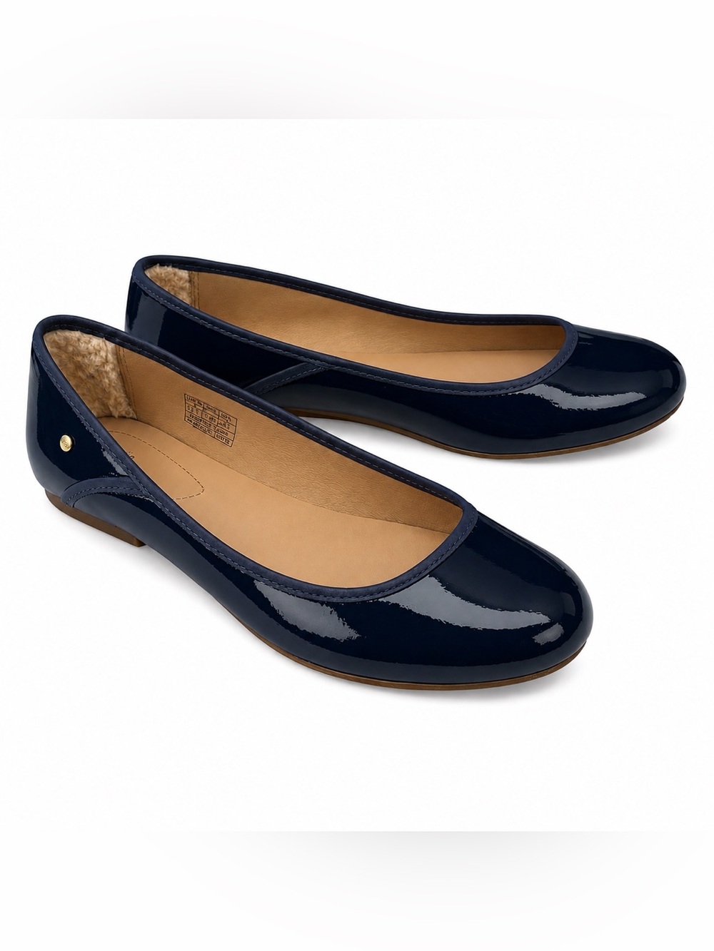 UGG Australia ANTORA II Blue Patent Leather Slip On Ballet Flats Size US 8.5